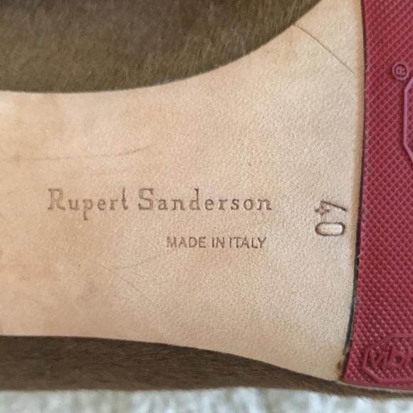 Stunning Rupert Sanderson Italian Camel Pierre Mid-Heel Pumps